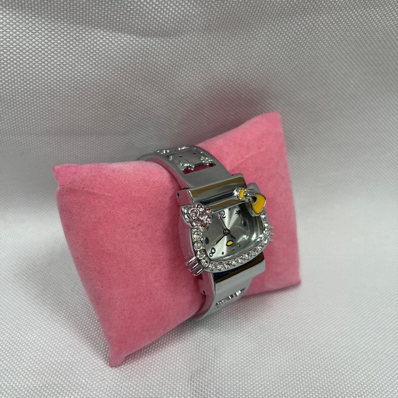 Hello Kitty Silver Cuff Bracelet Watch - Picture 3 of 8